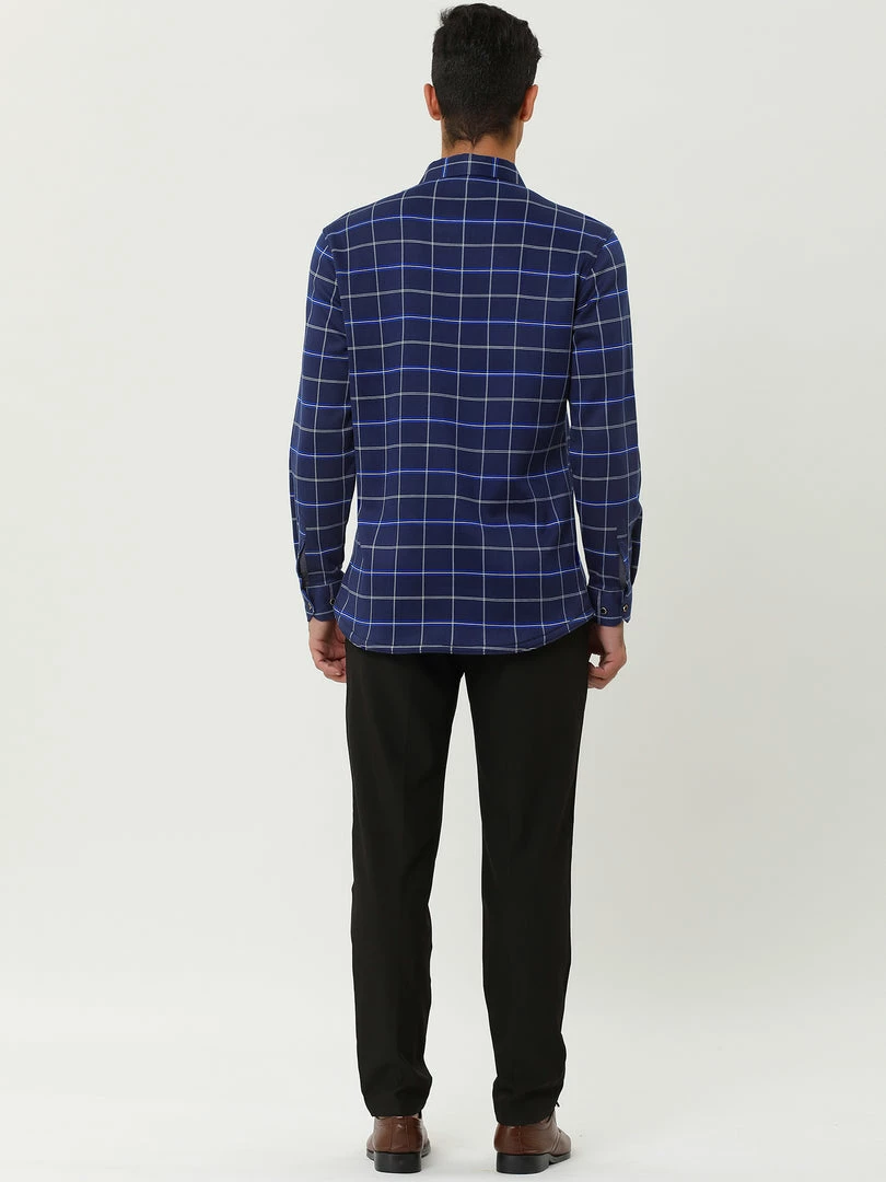 Allegra K Men's Fleece Lined Plaid Thicken Long Sleeve Winter Checked Shirt Jacket 26 Allegra K Men's Fleece Lined Plaid Thicken Long Sleeve Winter Checked Shirt Jacket