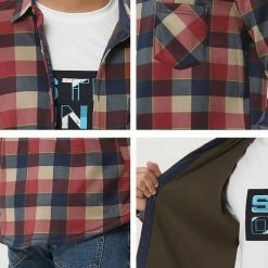 Allegra K Men's Fleece Lined Plaid Thicken Long Sleeve Winter Checked Shirt Jacket 75 Allegra K Men's Fleece Lined Plaid Thicken Long Sleeve Winter Checked Shirt Jacket