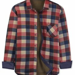 Allegra K Men's Fleece Lined Plaid Thicken Long Sleeve Winter Checked Shirt Jacket 70 Allegra K Men's Fleece Lined Plaid Thicken Long Sleeve Winter Checked Shirt Jacket