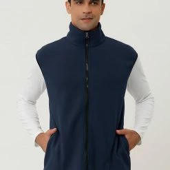 Allegra K Men's Full Zip Plush Vests Sleeveless Lightweight Outdoor Vest Jacket 35 Allegra K Men's Full Zip Plush Vests Sleeveless Lightweight Outdoor Vest Jacket