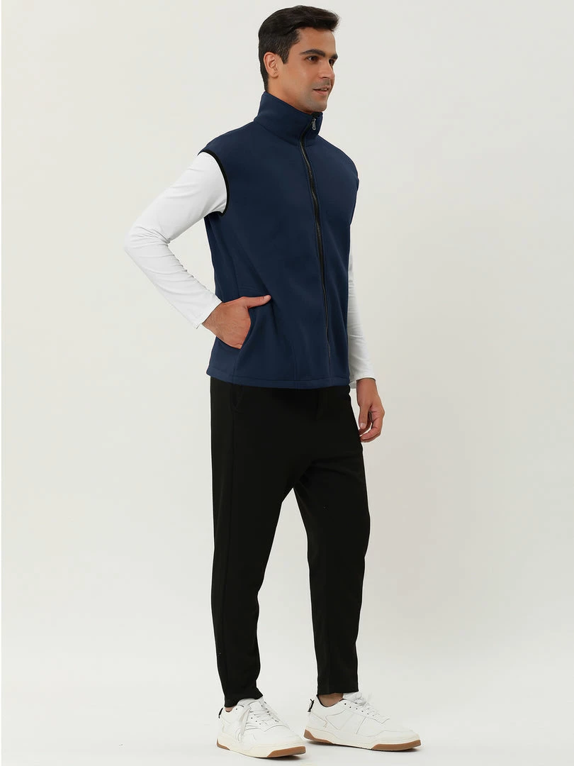 Allegra K Men's Full Zip Plush Vests Sleeveless Lightweight Outdoor Vest Jacket 7 Allegra K Men's Full Zip Plush Vests Sleeveless Lightweight Outdoor Vest Jacket