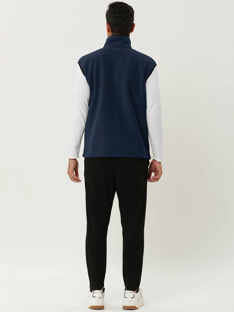 Allegra K Men's Full Zip Plush Vests Sleeveless Lightweight Outdoor Vest Jacket 8 Allegra K Men's Full Zip Plush Vests Sleeveless Lightweight Outdoor Vest Jacket