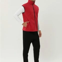 Allegra K Men's Full Zip Plush Vests Sleeveless Lightweight Outdoor Vest Jacket 55 Allegra K Men's Full Zip Plush Vests Sleeveless Lightweight Outdoor Vest Jacket