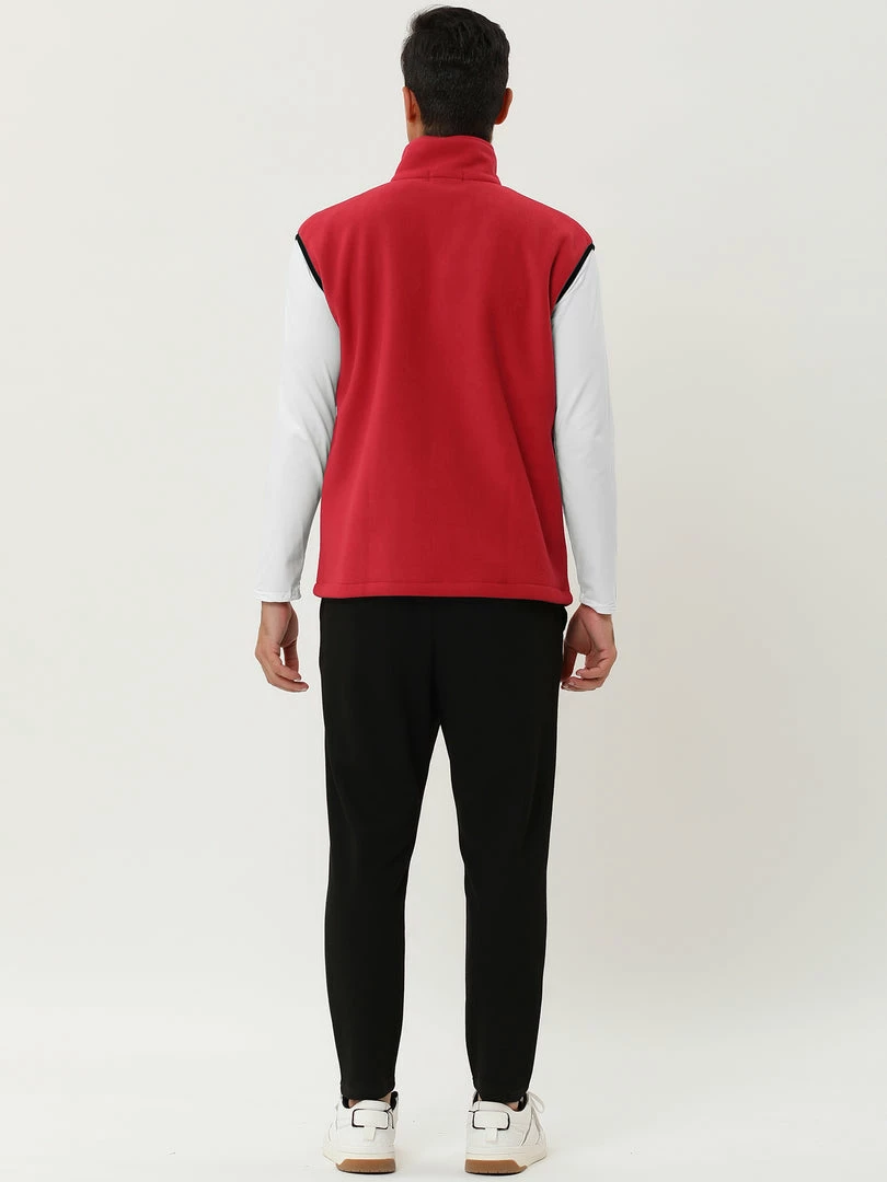 Allegra K Men's Full Zip Plush Vests Sleeveless Lightweight Outdoor Vest Jacket 26 Allegra K Men's Full Zip Plush Vests Sleeveless Lightweight Outdoor Vest Jacket