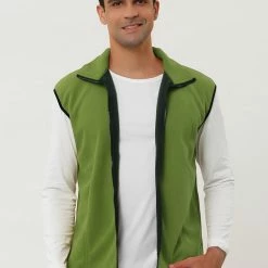 Allegra K Men's Full Zip Plush Vests Sleeveless Lightweight Outdoor Vest Jacket 48 Allegra K Men's Full Zip Plush Vests Sleeveless Lightweight Outdoor Vest Jacket