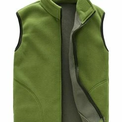 Allegra K Men's Full Zip Plush Vests Sleeveless Lightweight Outdoor Vest Jacket 46 Allegra K Men's Full Zip Plush Vests Sleeveless Lightweight Outdoor Vest Jacket
