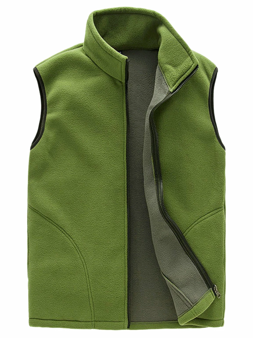 Allegra K Men's Full Zip Plush Vests Sleeveless Lightweight Outdoor Vest Jacket 16 Allegra K Men's Full Zip Plush Vests Sleeveless Lightweight Outdoor Vest Jacket