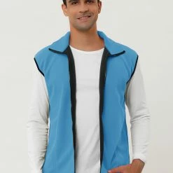 Allegra K Men's Full Zip Plush Vests Sleeveless Lightweight Outdoor Vest Jacket 42 Allegra K Men's Full Zip Plush Vests Sleeveless Lightweight Outdoor Vest Jacket