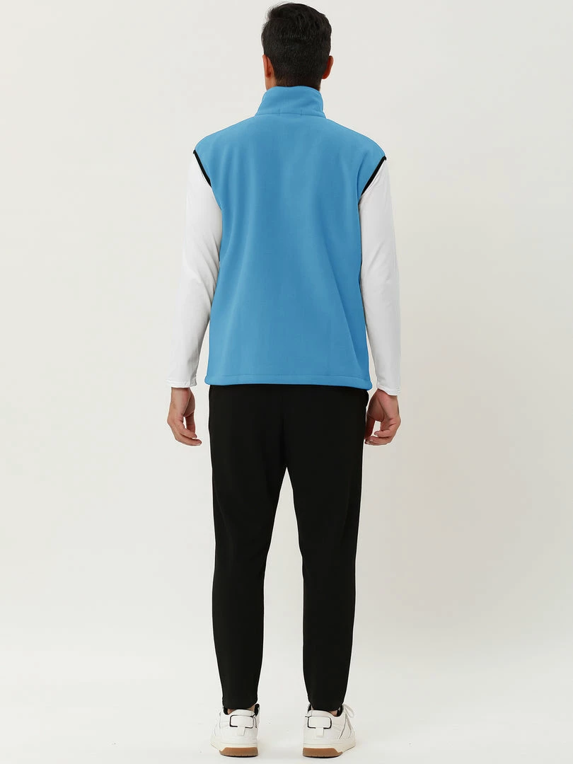 Allegra K Men's Full Zip Plush Vests Sleeveless Lightweight Outdoor Vest Jacket 14 Allegra K Men's Full Zip Plush Vests Sleeveless Lightweight Outdoor Vest Jacket