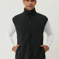 Allegra K Men's Full Zip Plush Vests Sleeveless Lightweight Outdoor Vest Jacket 59 Allegra K Men's Full Zip Plush Vests Sleeveless Lightweight Outdoor Vest Jacket