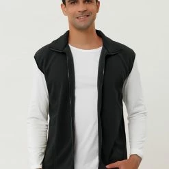 Allegra K Men's Full Zip Plush Vests Sleeveless Lightweight Outdoor Vest Jacket 60 Allegra K Men's Full Zip Plush Vests Sleeveless Lightweight Outdoor Vest Jacket