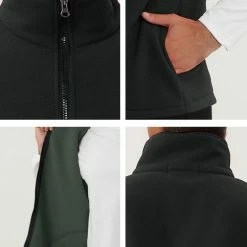 Allegra K Men's Full Zip Plush Vests Sleeveless Lightweight Outdoor Vest Jacket 63 Allegra K Men's Full Zip Plush Vests Sleeveless Lightweight Outdoor Vest Jacket