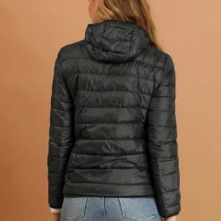 Allegra K Women's Hooded Packable Thickened Short Down Jacket Coat