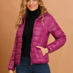 Allegra K Women's Hooded Packable Thickened Short Down Jacket Coat