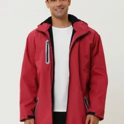 Allegra K Men's Windbreaker Faux Fleece Lined Drawstring Hoodie Zipper Outdoor Jackets 36 Allegra K Men's Windbreaker Faux Fleece Lined Drawstring Hoodie Zipper Outdoor Jackets