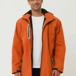 Allegra K Men's Windbreaker Faux Fleece Lined Drawstring Hoodie Zipper Outdoor Jackets 48 Allegra K Men's Windbreaker Faux Fleece Lined Drawstring Hoodie Zipper Outdoor Jackets