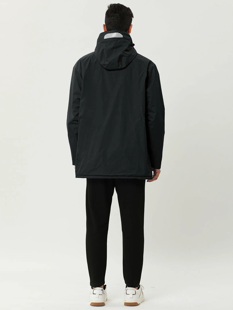 Allegra K Men's Windbreaker Faux Fleece Lined Drawstring Hoodie Zipper Outdoor Jackets 32 Allegra K Men's Windbreaker Faux Fleece Lined Drawstring Hoodie Zipper Outdoor Jackets