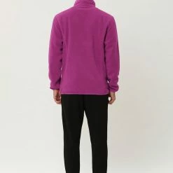 Allegra K Men's Winter Solid Color Long Sleeved Full-Zip Sherpa Fleece Jacket