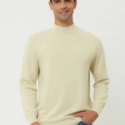Allegra K Tops Men's Slim Fit Mock Turtleneck Neck Knit Pullover Lightweight Long Sleeves Basic Sweaters 78 Allegra K Tops Men's Slim Fit Mock Turtleneck Neck Knit Pullover Lightweight Long Sleeves Basic Sweaters