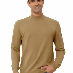 Allegra K Tops Men's Slim Fit Mock Turtleneck Neck Knit Pullover Lightweight Long Sleeves Basic Sweaters 83 Allegra K Tops Men's Slim Fit Mock Turtleneck Neck Knit Pullover Lightweight Long Sleeves Basic Sweaters