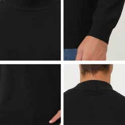 Allegra K Tops Men's Slim Fit Mock Turtleneck Neck Knit Pullover Lightweight Long Sleeves Basic Sweaters 111 Allegra K Tops Men's Slim Fit Mock Turtleneck Neck Knit Pullover Lightweight Long Sleeves Basic Sweaters