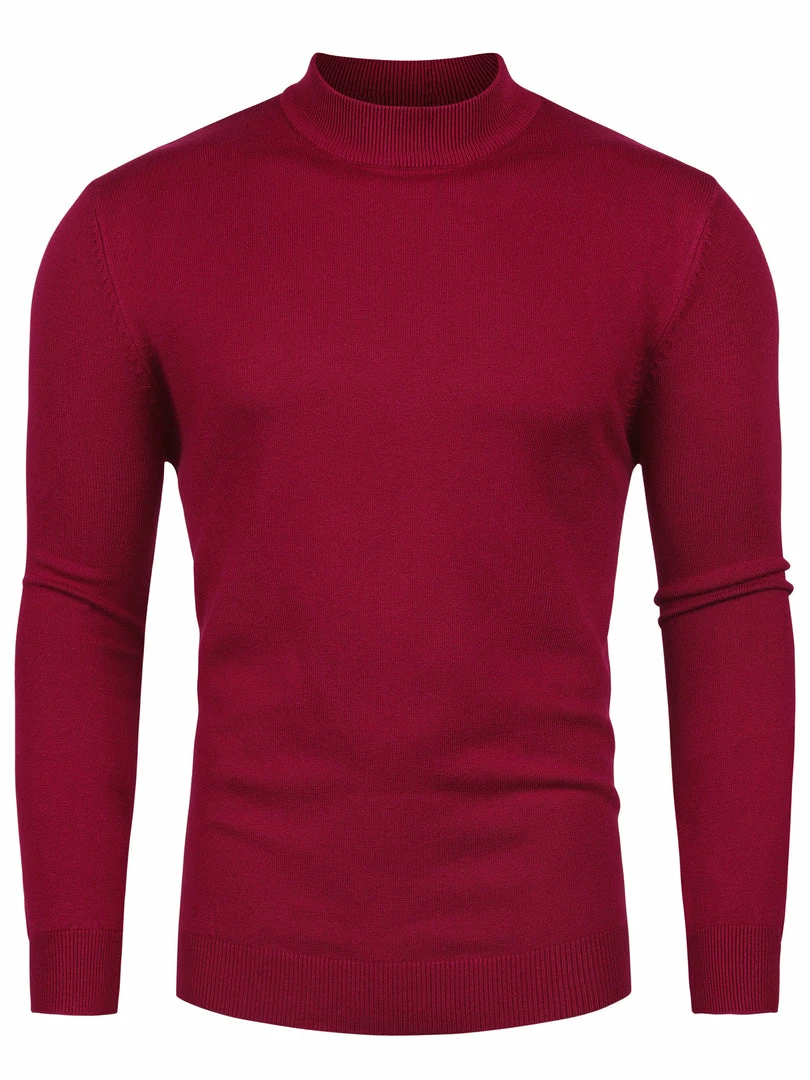 Allegra K Tops Men's Slim Fit Mock Turtleneck Neck Knit Pullover Lightweight Long Sleeves Basic Sweaters 10 Allegra K Tops Men's Slim Fit Mock Turtleneck Neck Knit Pullover Lightweight Long Sleeves Basic Sweaters