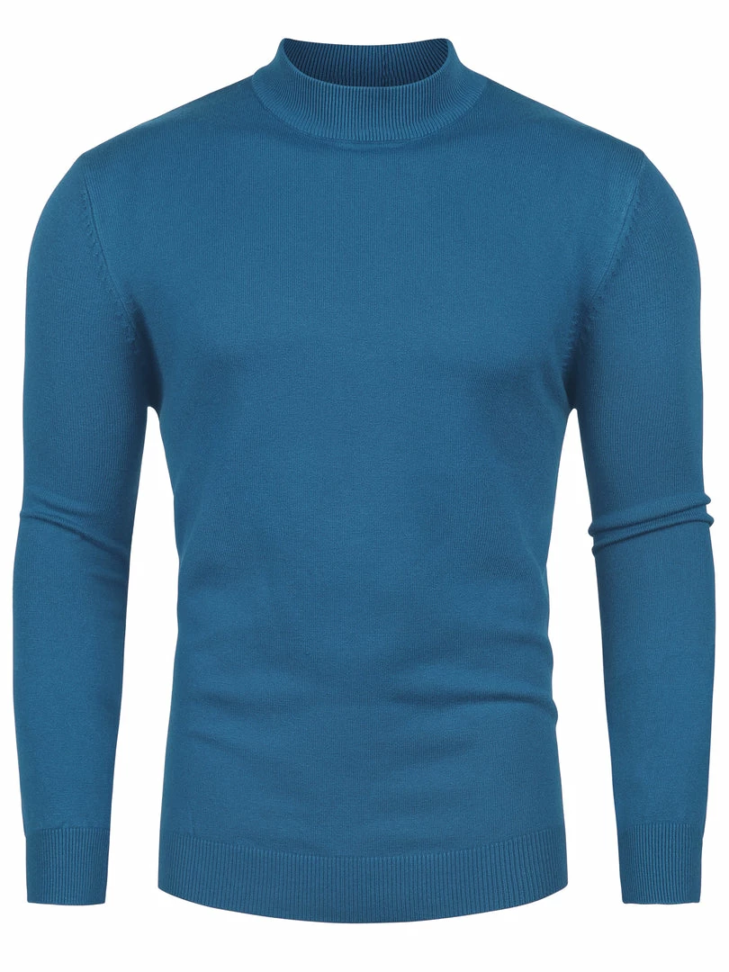 Allegra K Tops Men's Slim Fit Mock Turtleneck Neck Knit Pullover Lightweight Long Sleeves Basic Sweaters 16 Allegra K Tops Men's Slim Fit Mock Turtleneck Neck Knit Pullover Lightweight Long Sleeves Basic Sweaters
