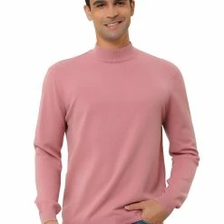 Allegra K Tops Men's Slim Fit Mock Turtleneck Neck Knit Pullover Lightweight Long Sleeves Basic Sweaters 95 Allegra K Tops Men's Slim Fit Mock Turtleneck Neck Knit Pullover Lightweight Long Sleeves Basic Sweaters