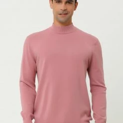 Allegra K Tops Men's Slim Fit Mock Turtleneck Neck Knit Pullover Lightweight Long Sleeves Basic Sweaters 96 Allegra K Tops Men's Slim Fit Mock Turtleneck Neck Knit Pullover Lightweight Long Sleeves Basic Sweaters