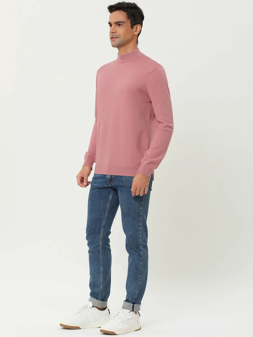 Allegra K Tops Men's Slim Fit Mock Turtleneck Neck Knit Pullover Lightweight Long Sleeves Basic Sweaters 43 Allegra K Tops Men's Slim Fit Mock Turtleneck Neck Knit Pullover Lightweight Long Sleeves Basic Sweaters