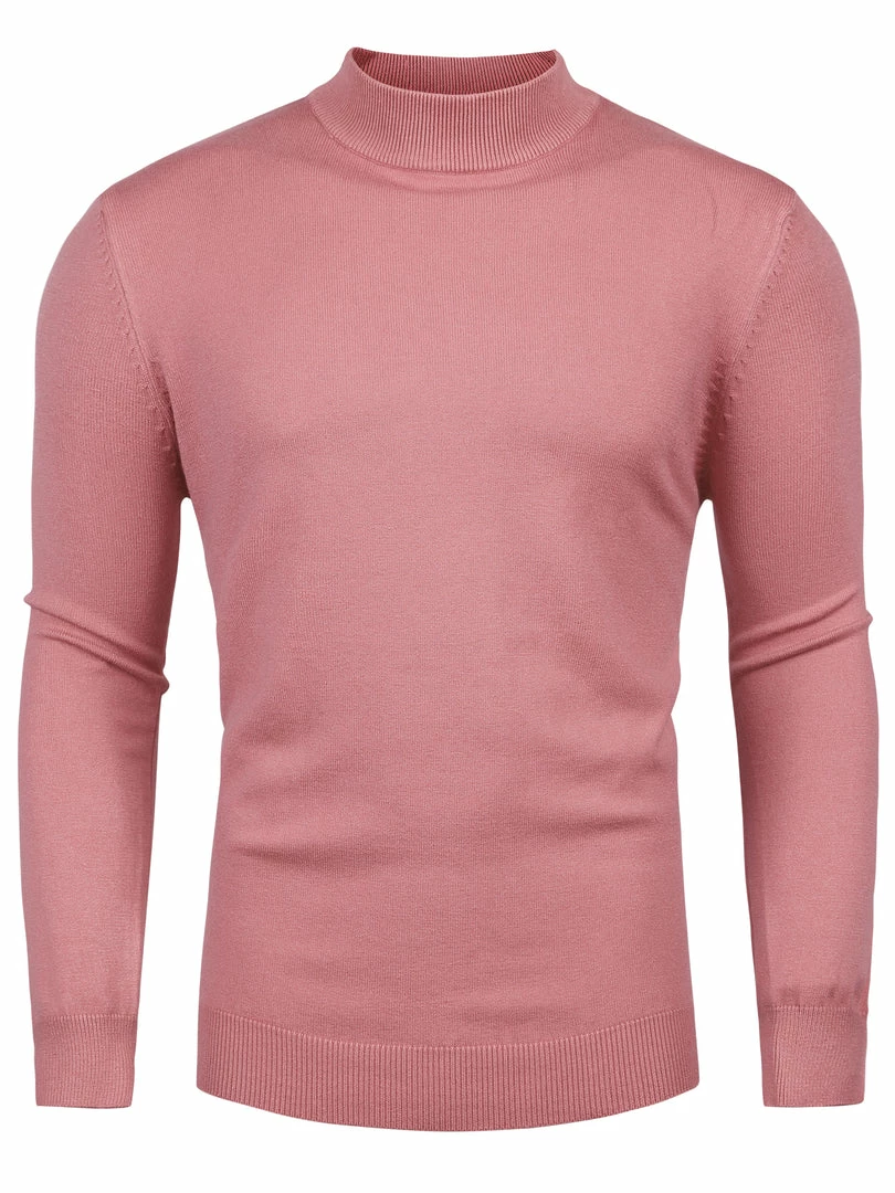 Allegra K Tops Men's Slim Fit Mock Turtleneck Neck Knit Pullover Lightweight Long Sleeves Basic Sweaters 40 Allegra K Tops Men's Slim Fit Mock Turtleneck Neck Knit Pullover Lightweight Long Sleeves Basic Sweaters