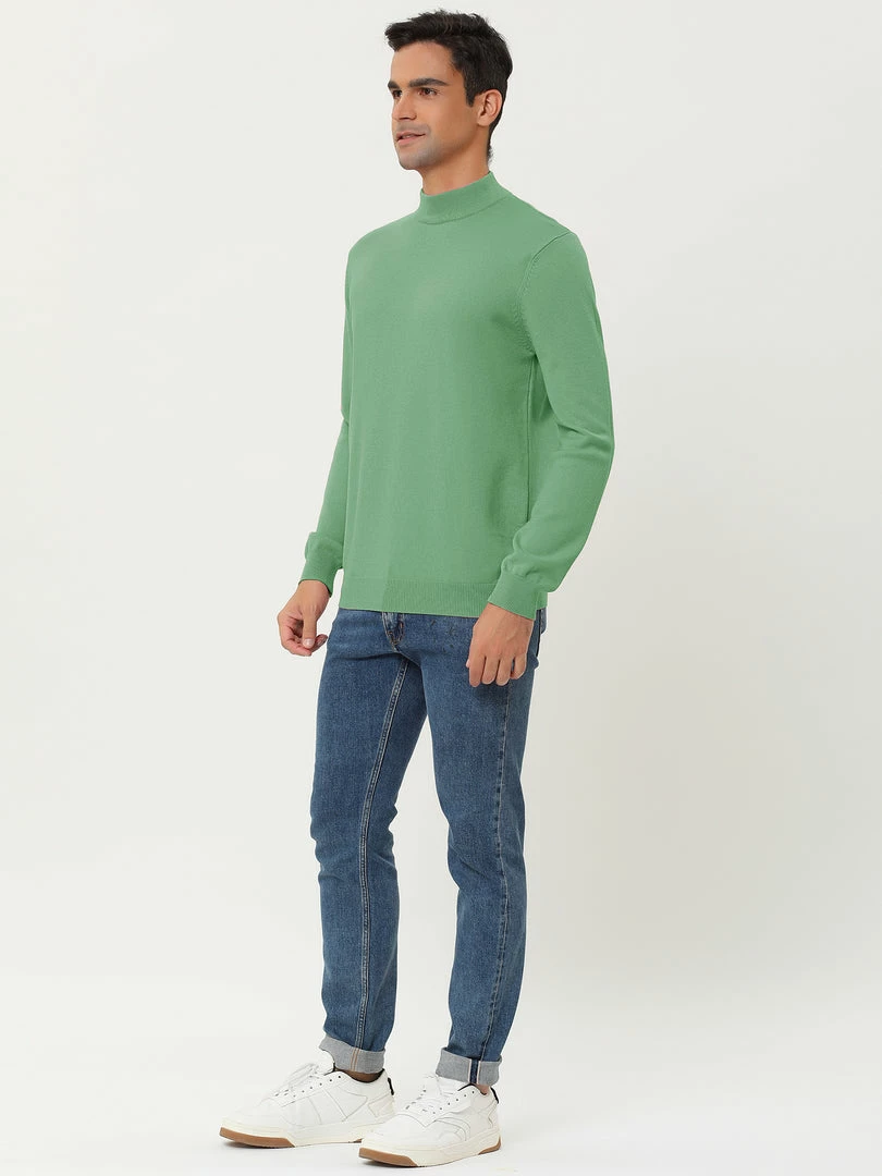 Allegra K Tops Men's Slim Fit Mock Turtleneck Neck Knit Pullover Lightweight Long Sleeves Basic Sweaters 49 Allegra K Tops Men's Slim Fit Mock Turtleneck Neck Knit Pullover Lightweight Long Sleeves Basic Sweaters