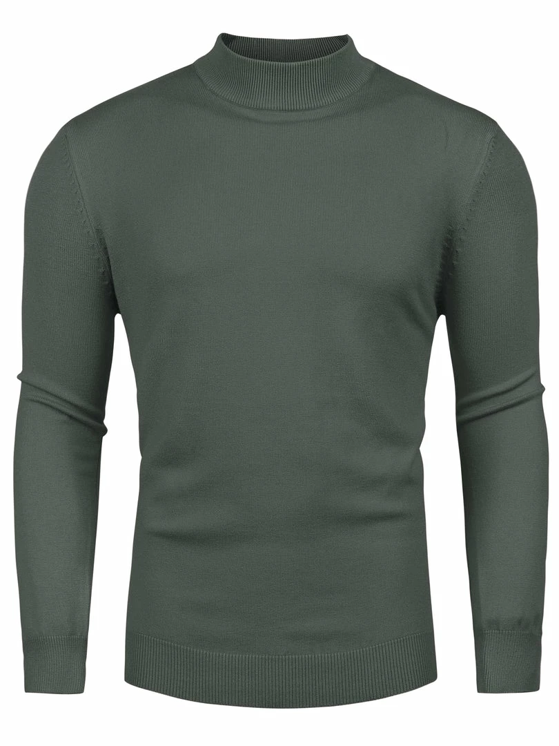 Allegra K Tops Men's Slim Fit Mock Turtleneck Neck Knit Pullover Lightweight Long Sleeves Basic Sweaters 34 Allegra K Tops Men's Slim Fit Mock Turtleneck Neck Knit Pullover Lightweight Long Sleeves Basic Sweaters