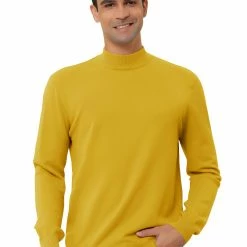 Allegra K Tops Men's Slim Fit Mock Turtleneck Neck Knit Pullover Lightweight Long Sleeves Basic Sweaters 59 Allegra K Tops Men's Slim Fit Mock Turtleneck Neck Knit Pullover Lightweight Long Sleeves Basic Sweaters