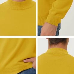 Allegra K Tops Men's Slim Fit Mock Turtleneck Neck Knit Pullover Lightweight Long Sleeves Basic Sweaters 63 Allegra K Tops Men's Slim Fit Mock Turtleneck Neck Knit Pullover Lightweight Long Sleeves Basic Sweaters