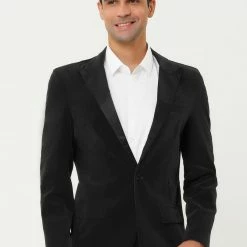 Allegra K Men's Velvet Blazer One Button Party Prom Tuxedo Dinner Suit Jacket Sports Coat 29 Allegra K Men's Velvet Blazer One Button Party Prom Tuxedo Dinner Suit Jacket Sports Coat