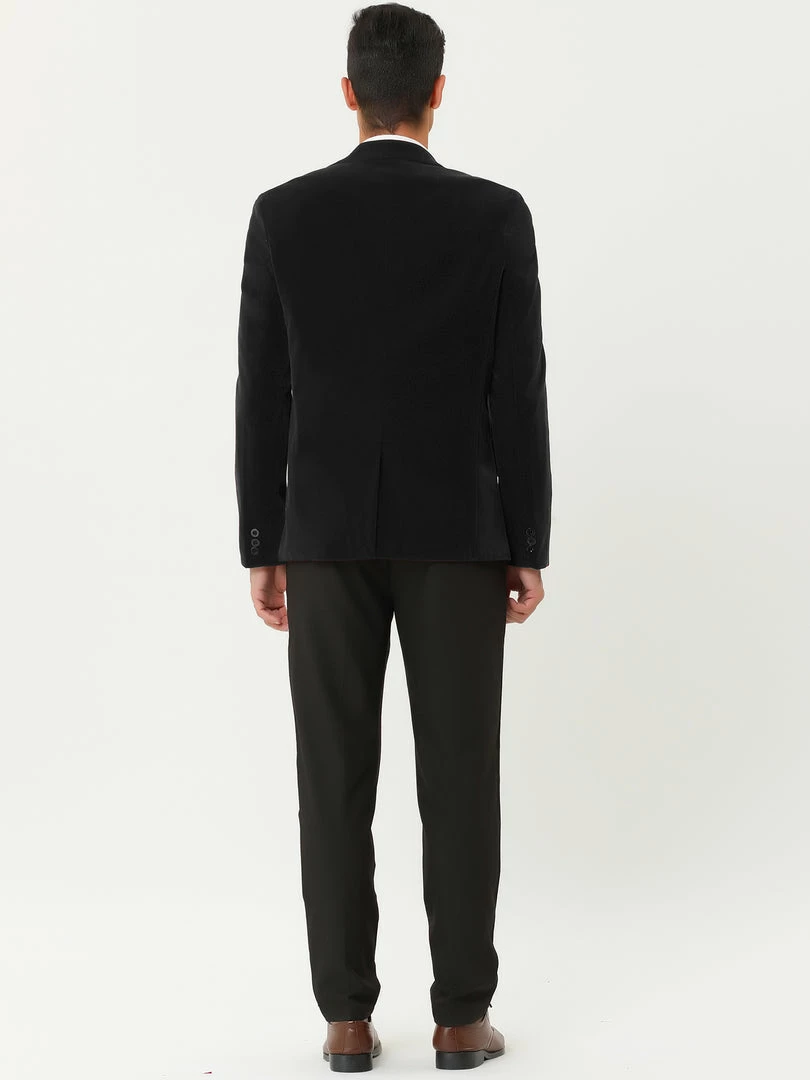 Allegra K Men's Velvet Blazer One Button Party Prom Tuxedo Dinner Suit Jacket Sports Coat 13 Allegra K Men's Velvet Blazer One Button Party Prom Tuxedo Dinner Suit Jacket Sports Coat