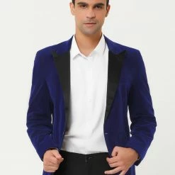 Allegra K Men's Velvet Blazer One Button Party Prom Tuxedo Dinner Suit Jacket Sports Coat 33 Allegra K Men's Velvet Blazer One Button Party Prom Tuxedo Dinner Suit Jacket Sports Coat