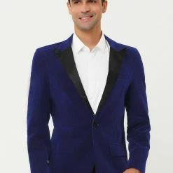 Allegra K Men's Velvet Blazer One Button Party Prom Tuxedo Dinner Suit Jacket Sports Coat 34 Allegra K Men's Velvet Blazer One Button Party Prom Tuxedo Dinner Suit Jacket Sports Coat