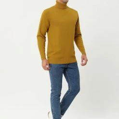 Allegra K Men's Casual Turtleneck Sweaters Slim Fit Long Sleeve Turtle Neck Knit Pullover Top 36 Allegra K Men's Casual Turtleneck Sweaters Slim Fit Long Sleeve Turtle Neck Knit Pullover Top
