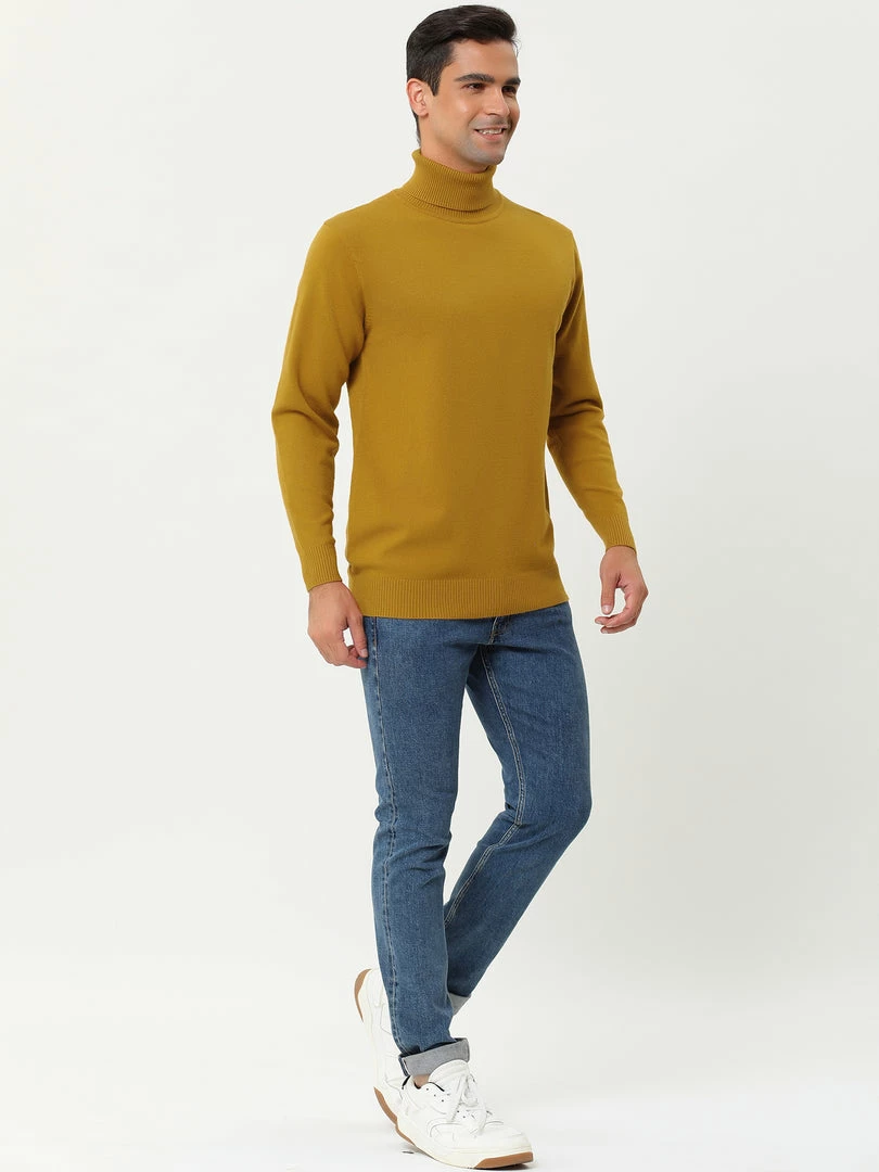 Allegra K Men's Casual Turtleneck Sweaters Slim Fit Long Sleeve Turtle Neck Knit Pullover Top 7 Allegra K Men's Casual Turtleneck Sweaters Slim Fit Long Sleeve Turtle Neck Knit Pullover Top