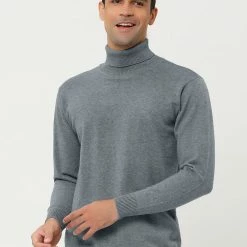 Allegra K Men's Casual Turtleneck Sweaters Slim Fit Long Sleeve Turtle Neck Knit Pullover Top 40 Allegra K Men's Casual Turtleneck Sweaters Slim Fit Long Sleeve Turtle Neck Knit Pullover Top