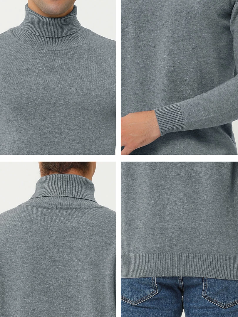 Allegra K Men's Casual Turtleneck Sweaters Slim Fit Long Sleeve Turtle Neck Knit Pullover Top 15 Allegra K Men's Casual Turtleneck Sweaters Slim Fit Long Sleeve Turtle Neck Knit Pullover Top