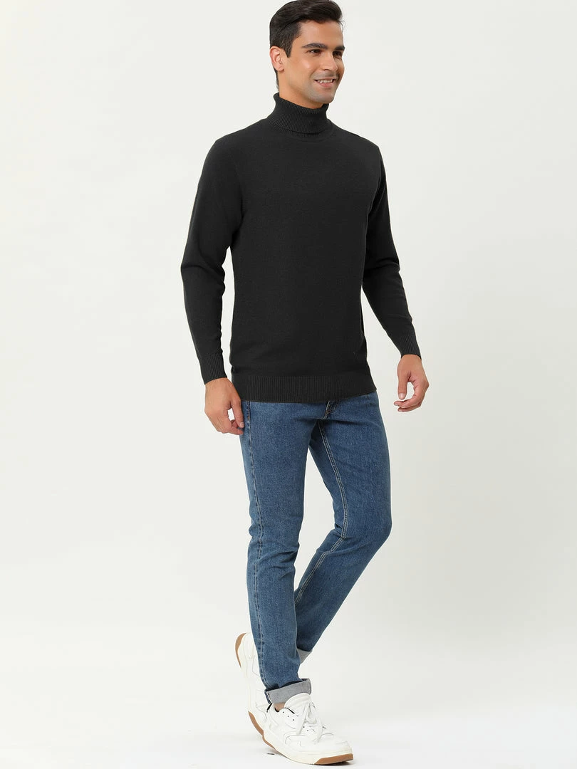 Allegra K Men's Casual Turtleneck Sweaters Slim Fit Long Sleeve Turtle Neck Knit Pullover Top 19 Allegra K Men's Casual Turtleneck Sweaters Slim Fit Long Sleeve Turtle Neck Knit Pullover Top