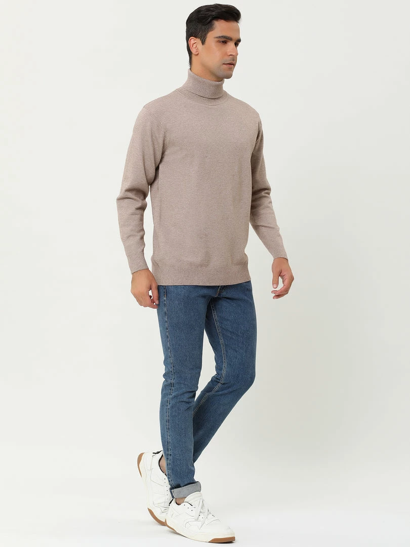Allegra K Men's Casual Turtleneck Sweaters Slim Fit Long Sleeve Turtle Neck Knit Pullover Top 24 Allegra K Men's Casual Turtleneck Sweaters Slim Fit Long Sleeve Turtle Neck Knit Pullover Top