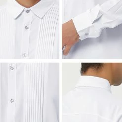 Allegra K Men's Slim Fit Long Sleeves Button Down Party Prom Dress Shirts