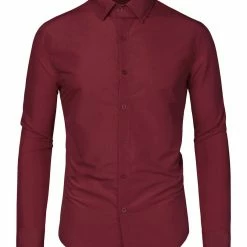 Allegra K Men's Dress Shirt Regular Fit Long Sleeves Button Down Prom Solid Shirt Tops