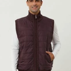 Allegra K Men's Winter Puffer Vest Quilted Zipper Sleeveless Plush Lined Jacket Outdoor 30 Allegra K Men's Winter Puffer Vest Quilted Zipper Sleeveless Plush Lined Jacket Outdoor