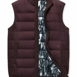 Allegra K Men's Winter Puffer Vest Quilted Zipper Sleeveless Plush Lined Jacket Outdoor 28 Allegra K Men's Winter Puffer Vest Quilted Zipper Sleeveless Plush Lined Jacket Outdoor