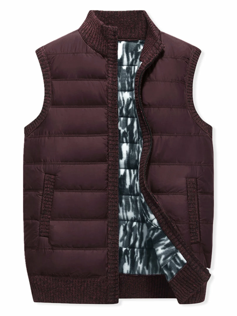 Allegra K Men's Winter Puffer Vest Quilted Zipper Sleeveless Plush Lined Jacket Outdoor 10 Allegra K Men's Winter Puffer Vest Quilted Zipper Sleeveless Plush Lined Jacket Outdoor